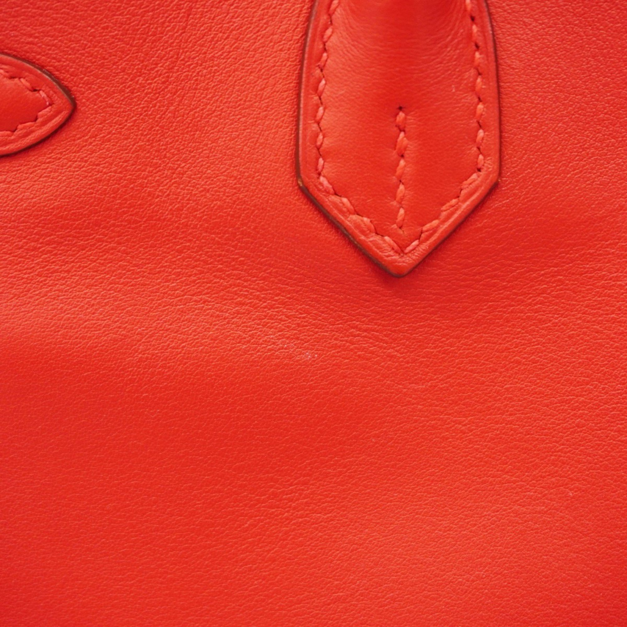 Hermes handbag Birkin 25 Swift Vermilion M engraved ladies