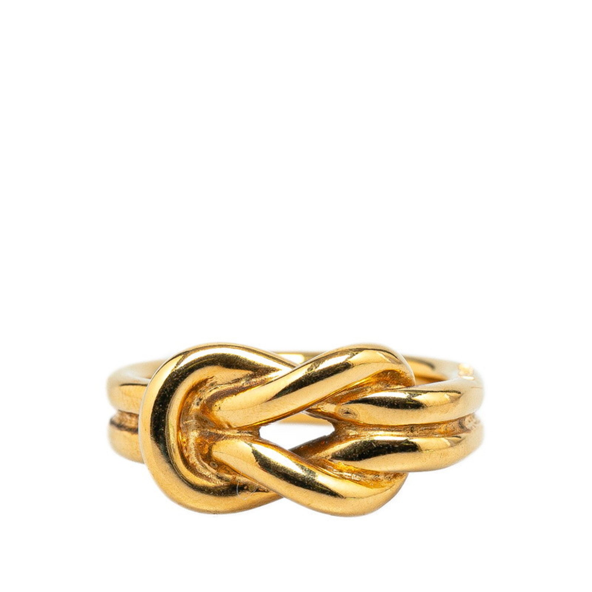 Hermes Atame Scarf Ring Gold Plated Women's HERMES