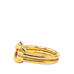 Hermes Atame Scarf Ring Gold Plated Women's HERMES