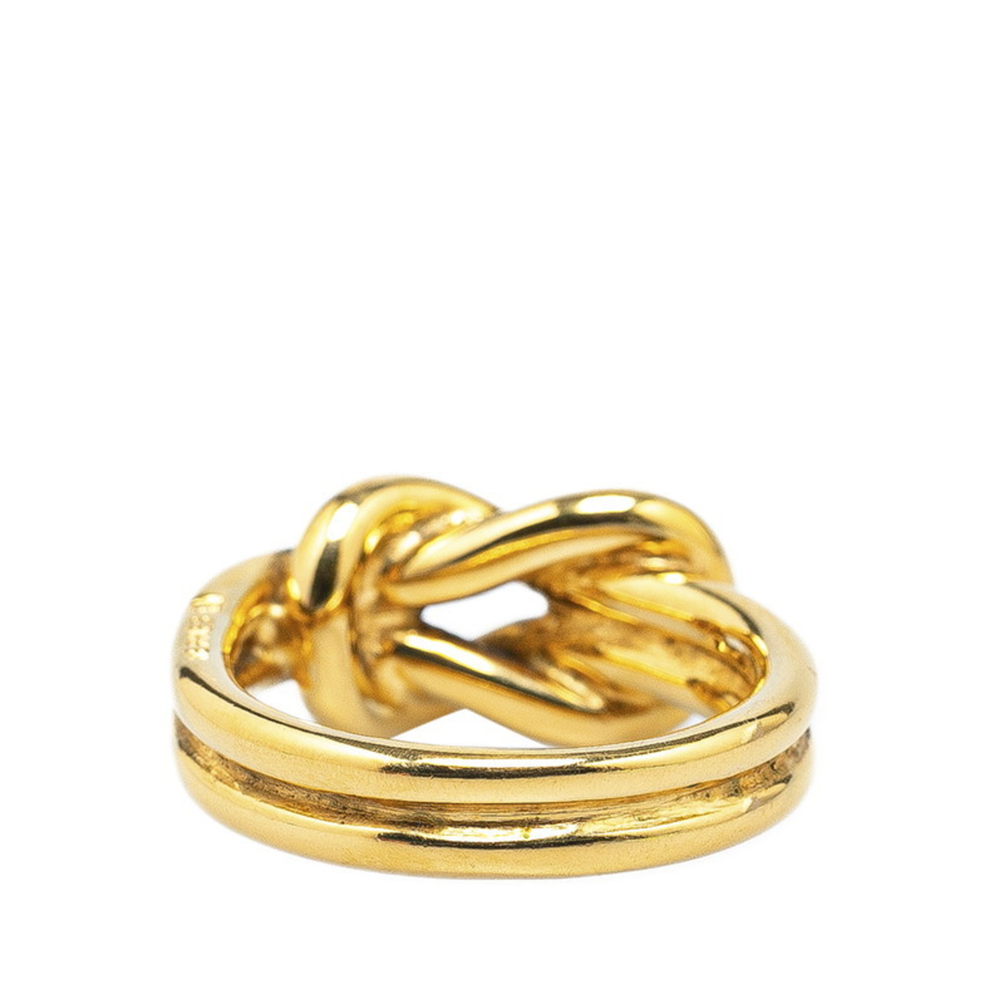 Hermes Atame Scarf Ring Gold Plated Women's HERMES