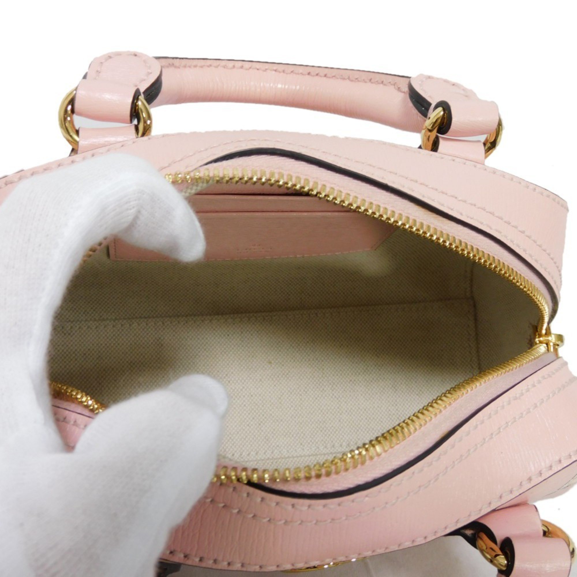 GUCCI Handbag Animal Print Bag Pastel Shoulder GG Off-White Light Pink 724606 AABUY 8442 Women's Bags