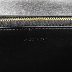 CELINE Long Wallet Large Flap Gold Foil Stamped Calf Leather Bi-Fold New Black 10B563BEL.38NO Men's Women's Bill Compartment