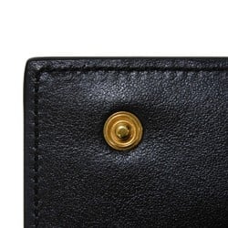 CELINE Long Wallet Large Flap Gold Foil Stamped Calf Leather Bi-Fold New Black 10B563BEL.38NO Men's Women's Bill Compartment