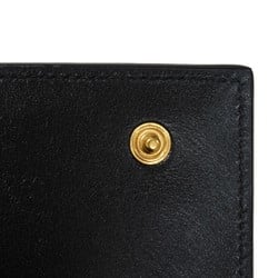 CELINE Long Wallet Large Flap Gold Foil Stamped Calf Leather Bi-Fold New Black 10B563BEL.38NO Men's Women's Bill Compartment