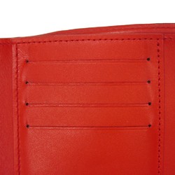 Louis Vuitton LOUIS VUITTON Tri-fold Wallet Portefeuille Flower Compact LV Red Padlock Monogram Coquelicot M62567 Women's Billfold