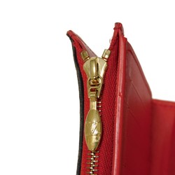 Louis Vuitton LOUIS VUITTON Tri-fold Wallet Portefeuille Flower Compact LV Red Padlock Monogram Coquelicot M62567 Women's Billfold