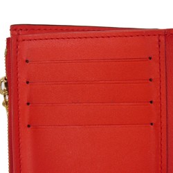 Louis Vuitton LOUIS VUITTON Tri-fold Wallet Portefeuille Flower Compact LV Red Padlock Monogram Coquelicot M62567 Women's Billfold