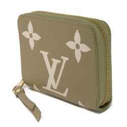 Louis Vuitton LOUIS VUITTON Coin Case Zippy Purse Khaki Crème Round RFID Monogram Empreinte M82448 Men's Women's