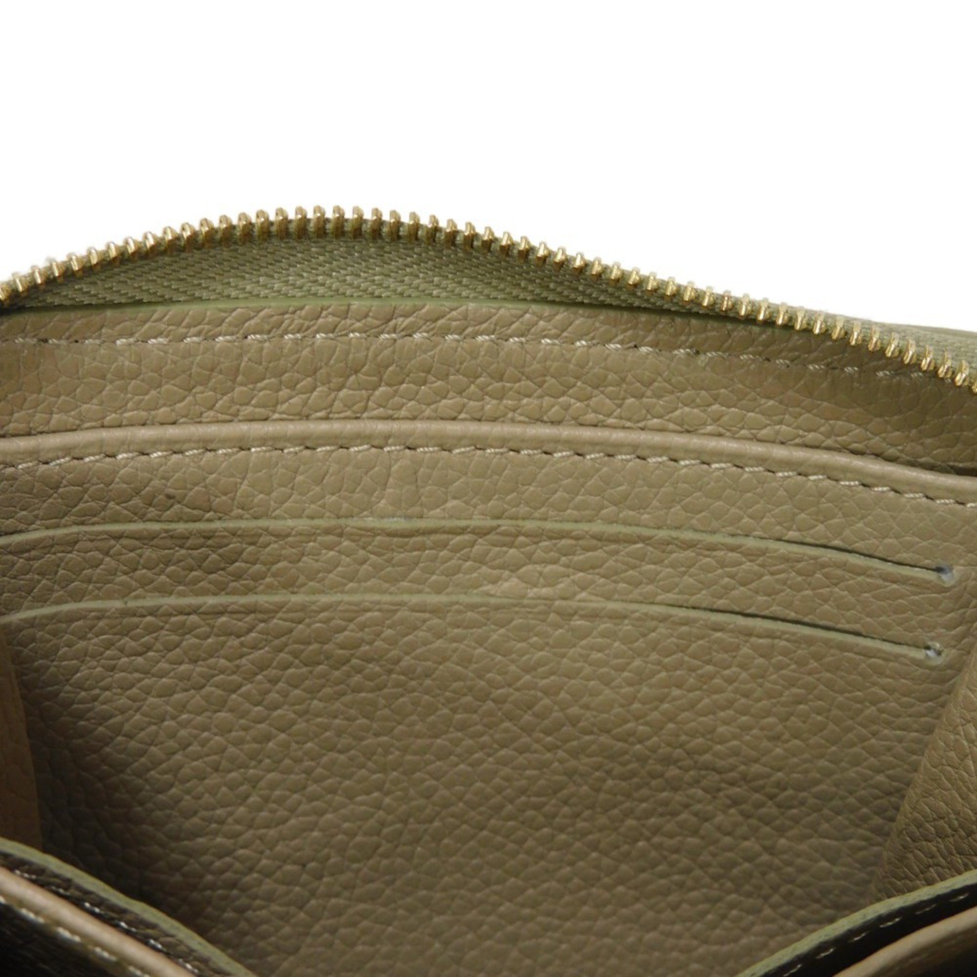 Louis Vuitton LOUIS VUITTON Coin Case Zippy Purse Khaki Crème Round RFID Monogram Empreinte M82448 Men's Women's