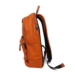 COACH Rucksack Backpack Waist Daypack Stripe Refined Pebble Multi Embossed Dark Orange CG995 Men's Bag