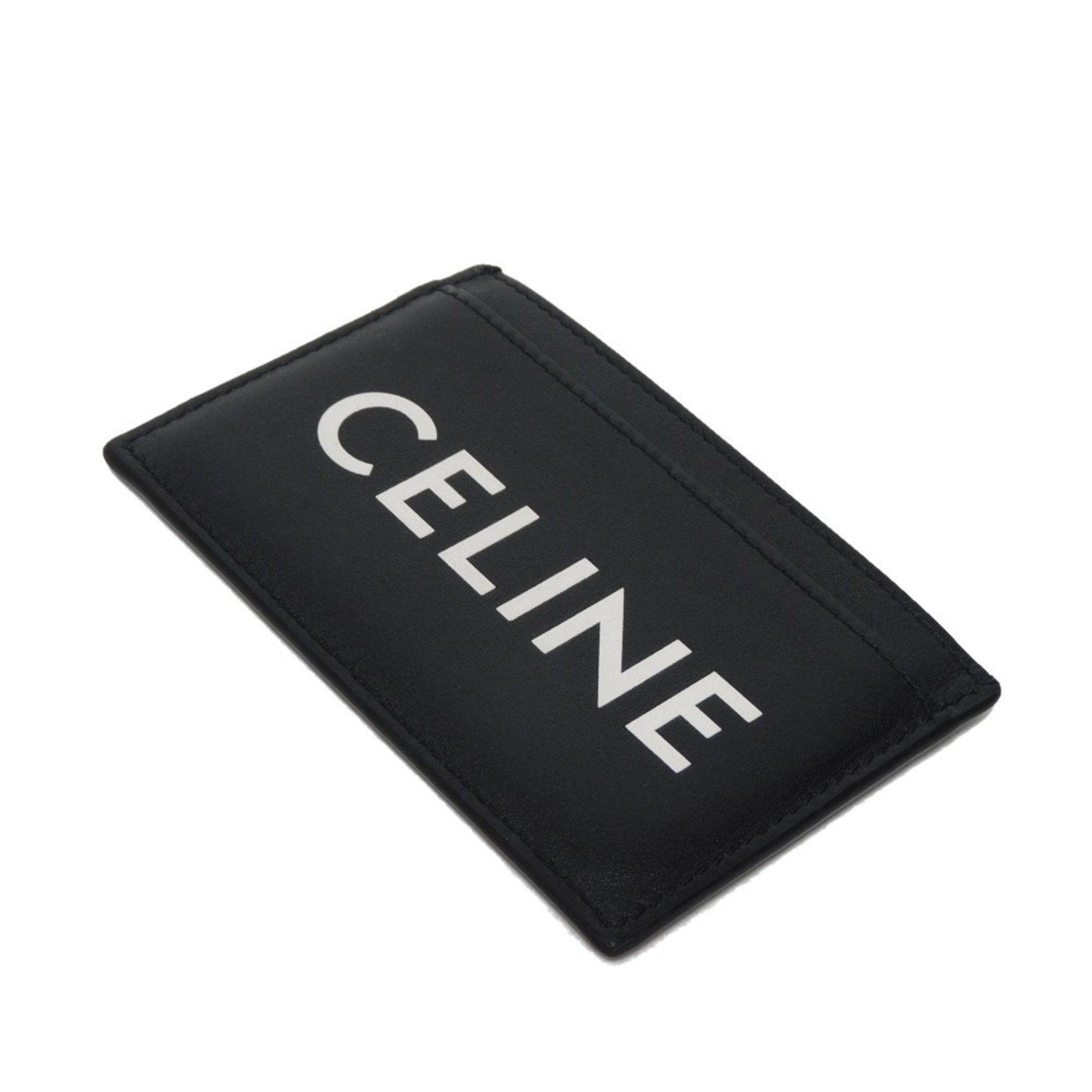 CELINE Card Case Holder Black White Bicolor Smooth Calfskin Pass Business New 10B703DMF.38SI Men's Women's