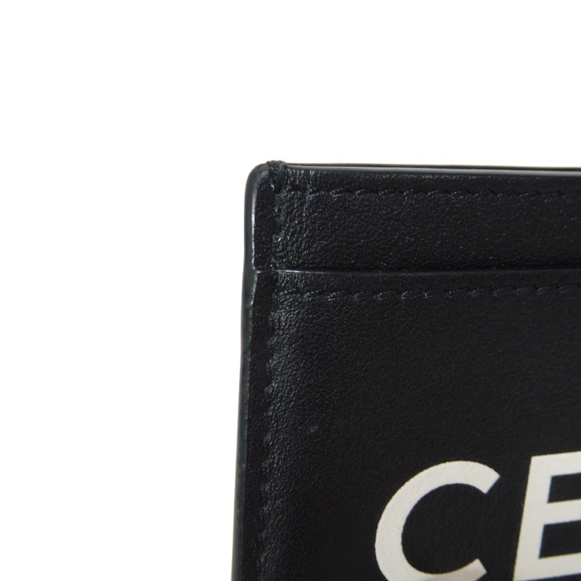 CELINE Card Case Holder Black White Bicolor Smooth Calfskin Pass Business New 10B703DMF.38SI Men's Women's