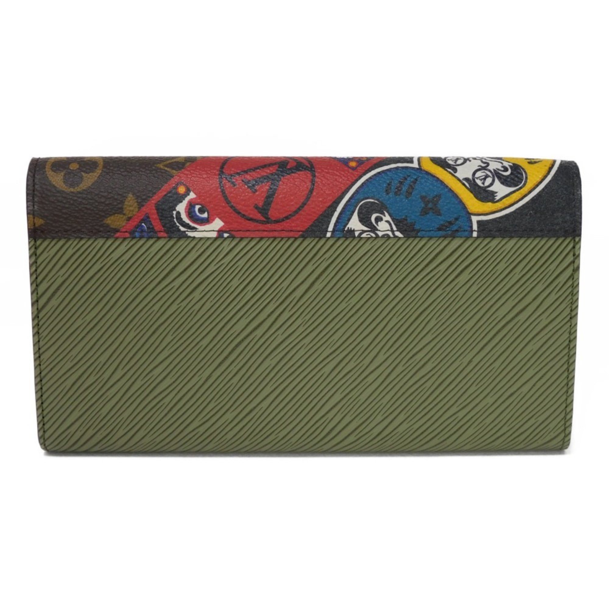 Louis Vuitton LOUIS VUITTON Long Wallet Portefeuille Twist Epi Yamakansai Multicolor Limited Edition 18 Cruise Monogram Kabuki Daruma N67260 Men's Women's Billfold