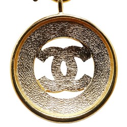 Chanel Coco Mark Round Necklace Gold Plated Women's CHANEL