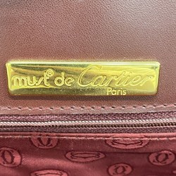 Cartier Tote Bag Must Leather Bordeaux Women's