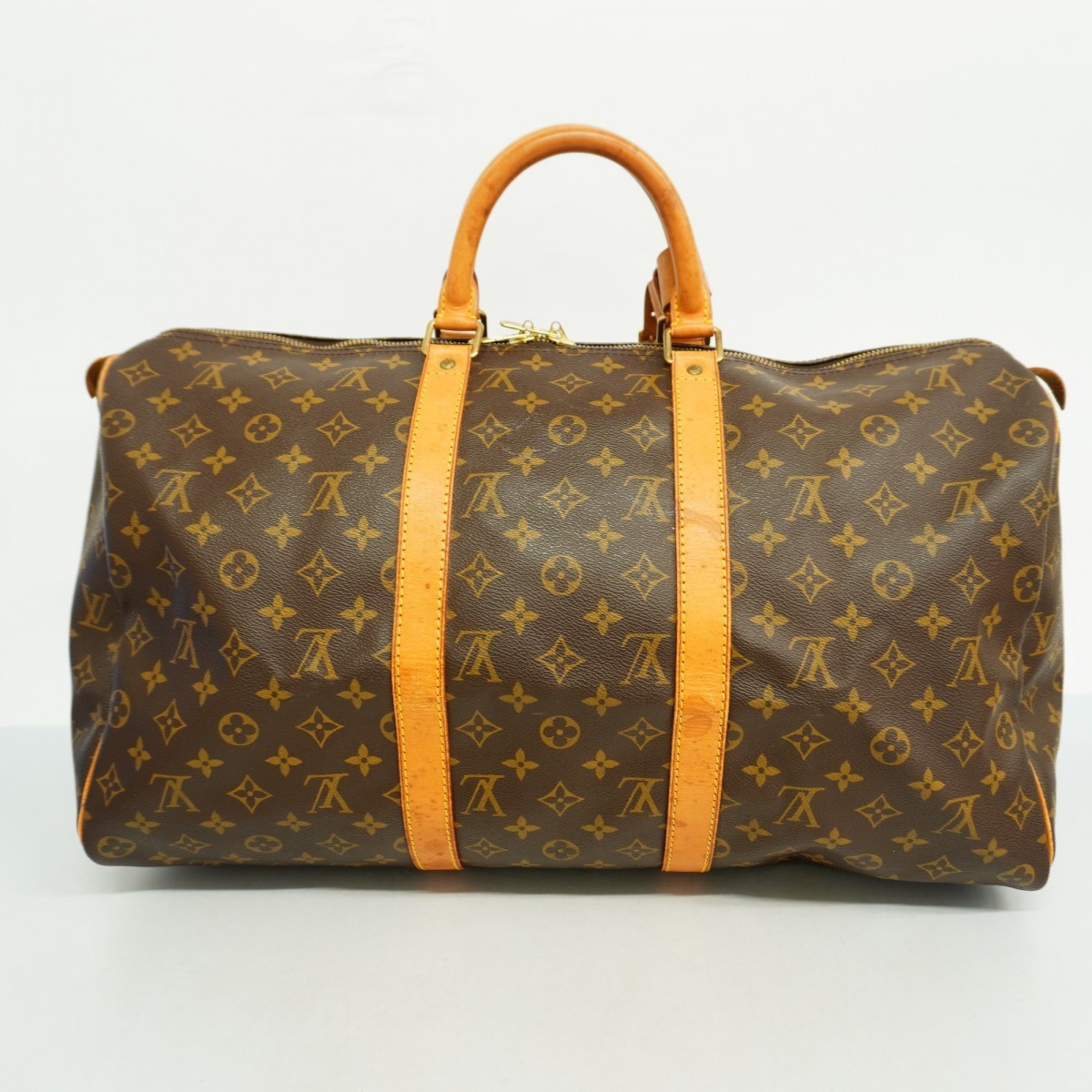 Louis Vuitton Boston Bag Monogram Keepall 50 M41426 Brown Men's Women's