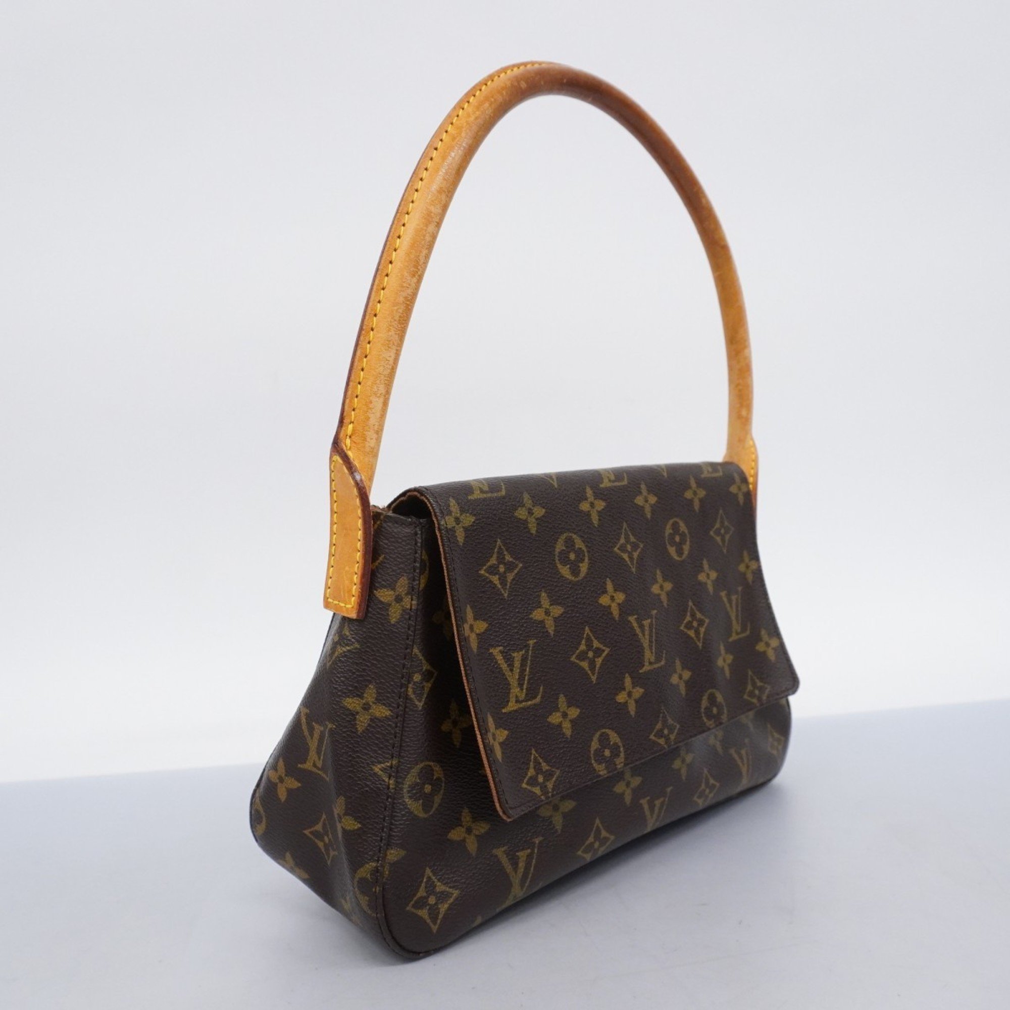 Louis Vuitton Shoulder Bag Monogram Looping M51147 Brown Ladies