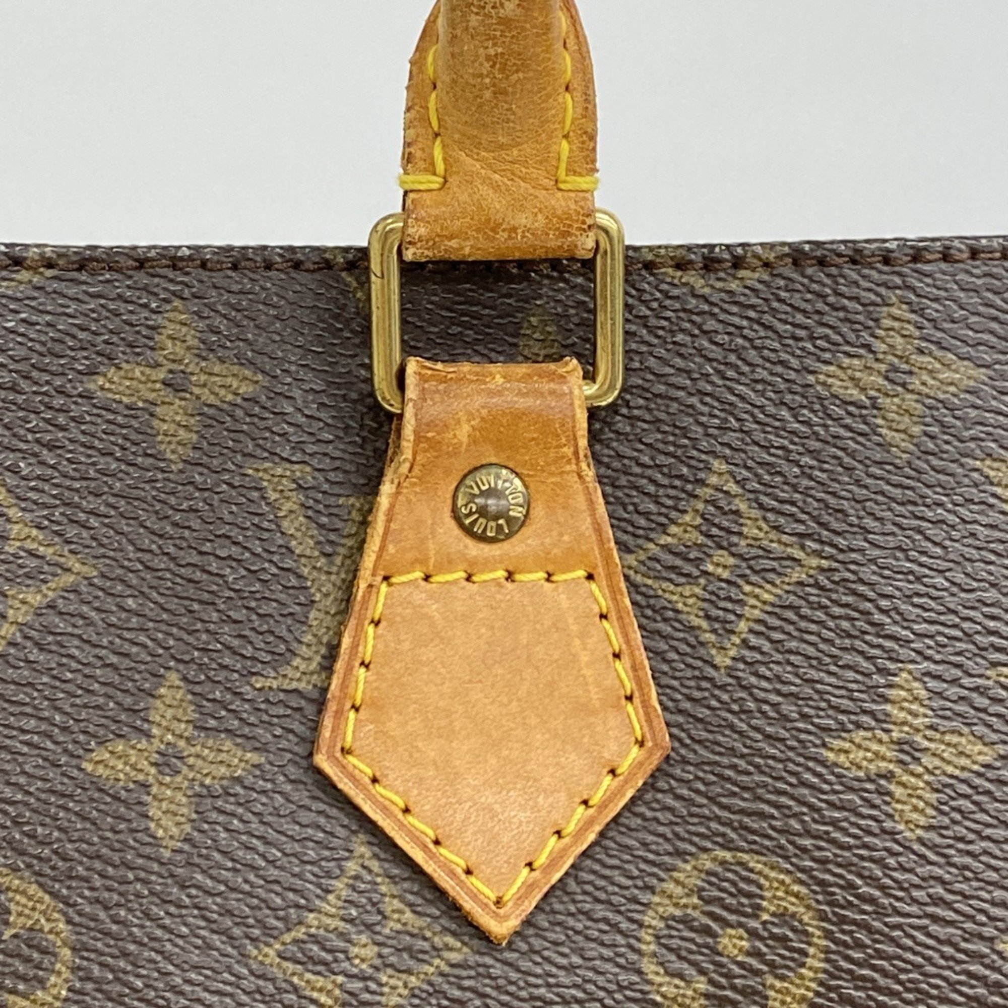 Louis Vuitton Tote Bag Monogram Sac Plat M51140 Brown Women's