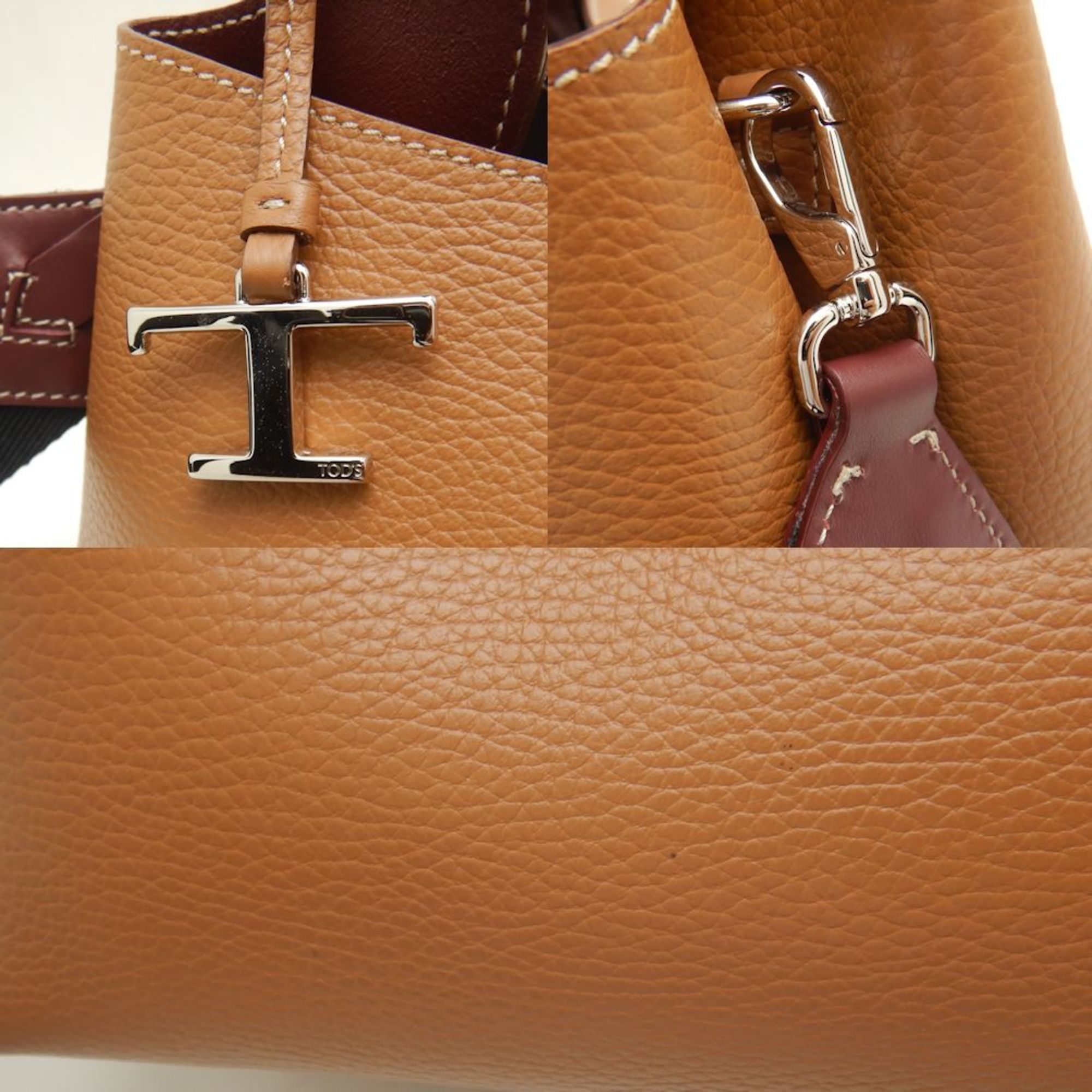 TOD'S SACCA Leather Bag Micro XBWAPAE90T0QNK9P13 Handbag Timeless Kenya Bordeaux 252171