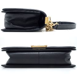 CHANEL Chanel Chain Shoulder A67086 Bag Boy Caviar Skin Black 351708