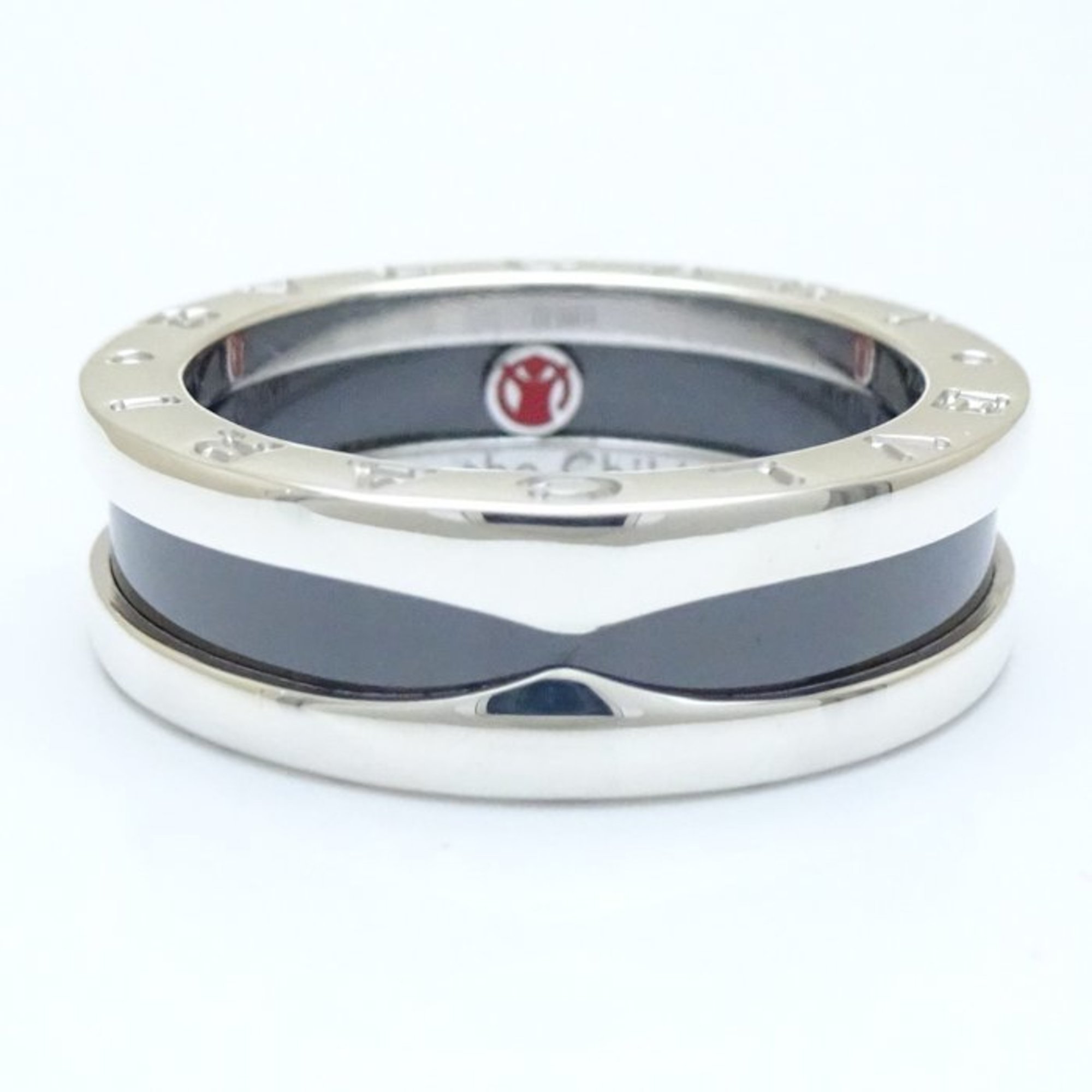 BVLGARI Save the Children B.zero1 Ring #55 XS 1 Band 346109 Silver 925 x Black Ceramic 292449