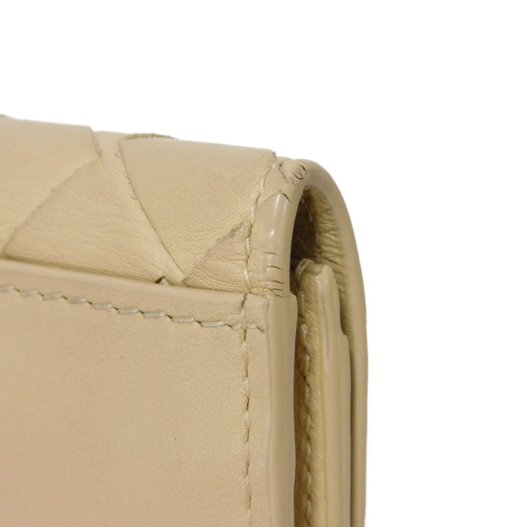 Bottega Veneta Card Case Holder Beige Bi-fold RFID Maxi Intrecciato Porridge 605720 VCPQ3 9762 Men's