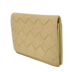 Bottega Veneta Card Case Holder Beige Bi-fold RFID Maxi Intrecciato Porridge 605720 VCPQ3 9762 Men's