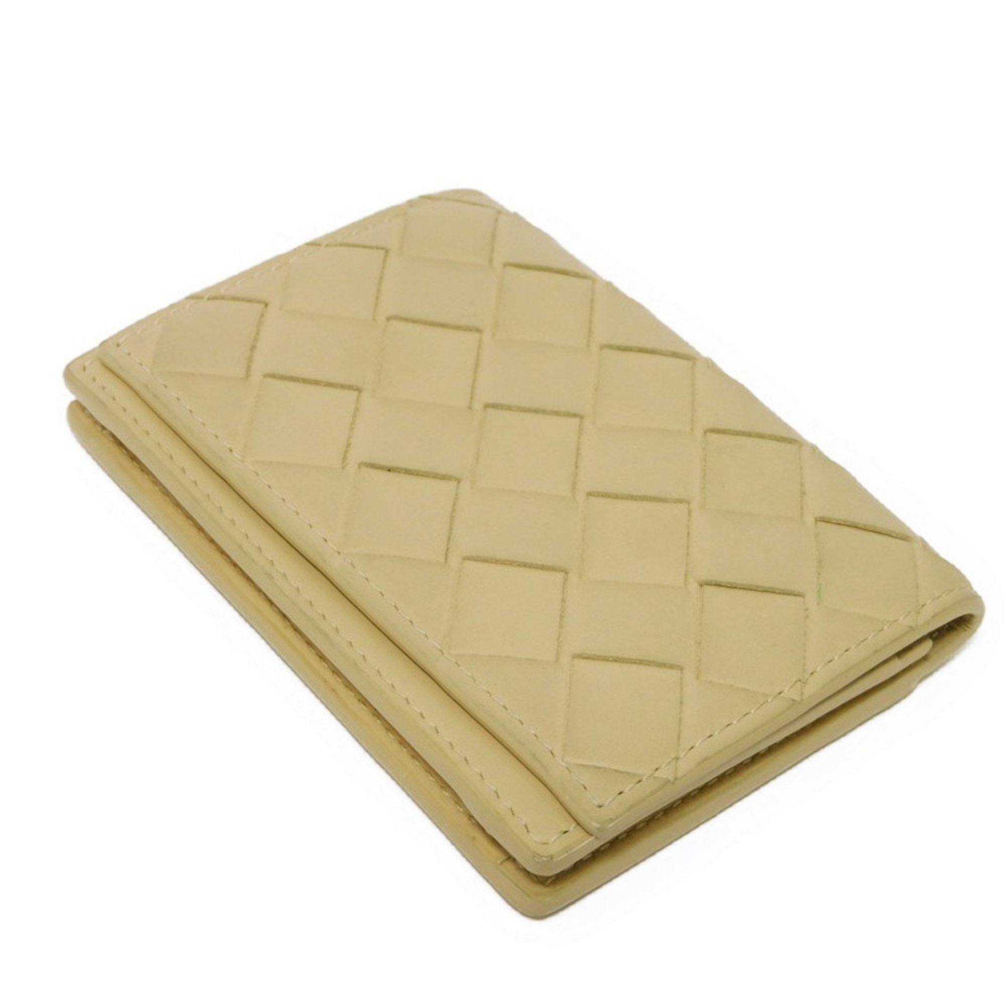 Bottega Veneta Card Case Holder Beige Bi-fold RFID Maxi Intrecciato Porridge 605720 VCPQ3 9762 Men's