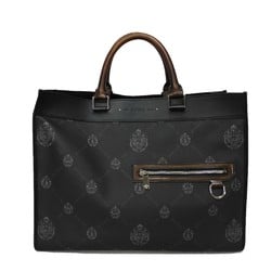 Berluti Tote Bag Ulis Small Signature Venezia Leather Cocoa Black Shoulder Crest Men's