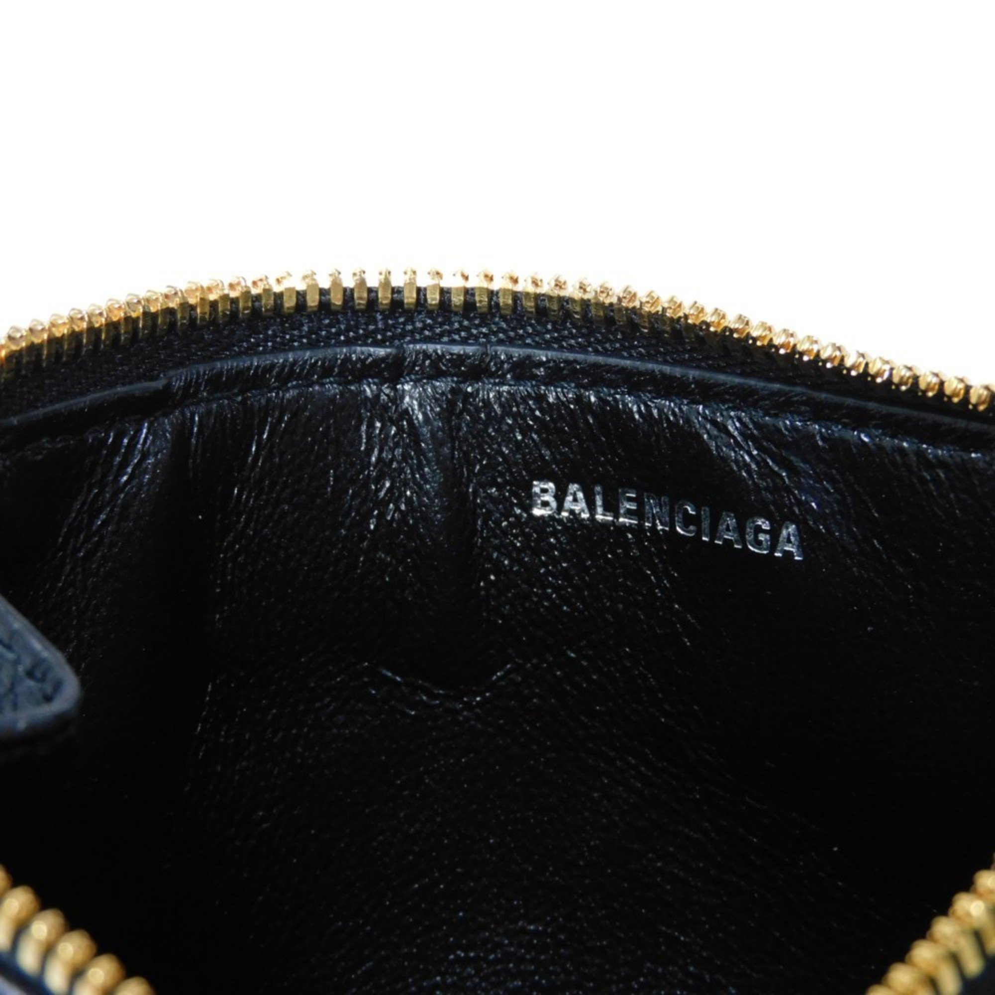 BALENCIAGA Coin Case Cash Card Holder Black Fragment New 637130 1IZIM 1090 Men's Women's