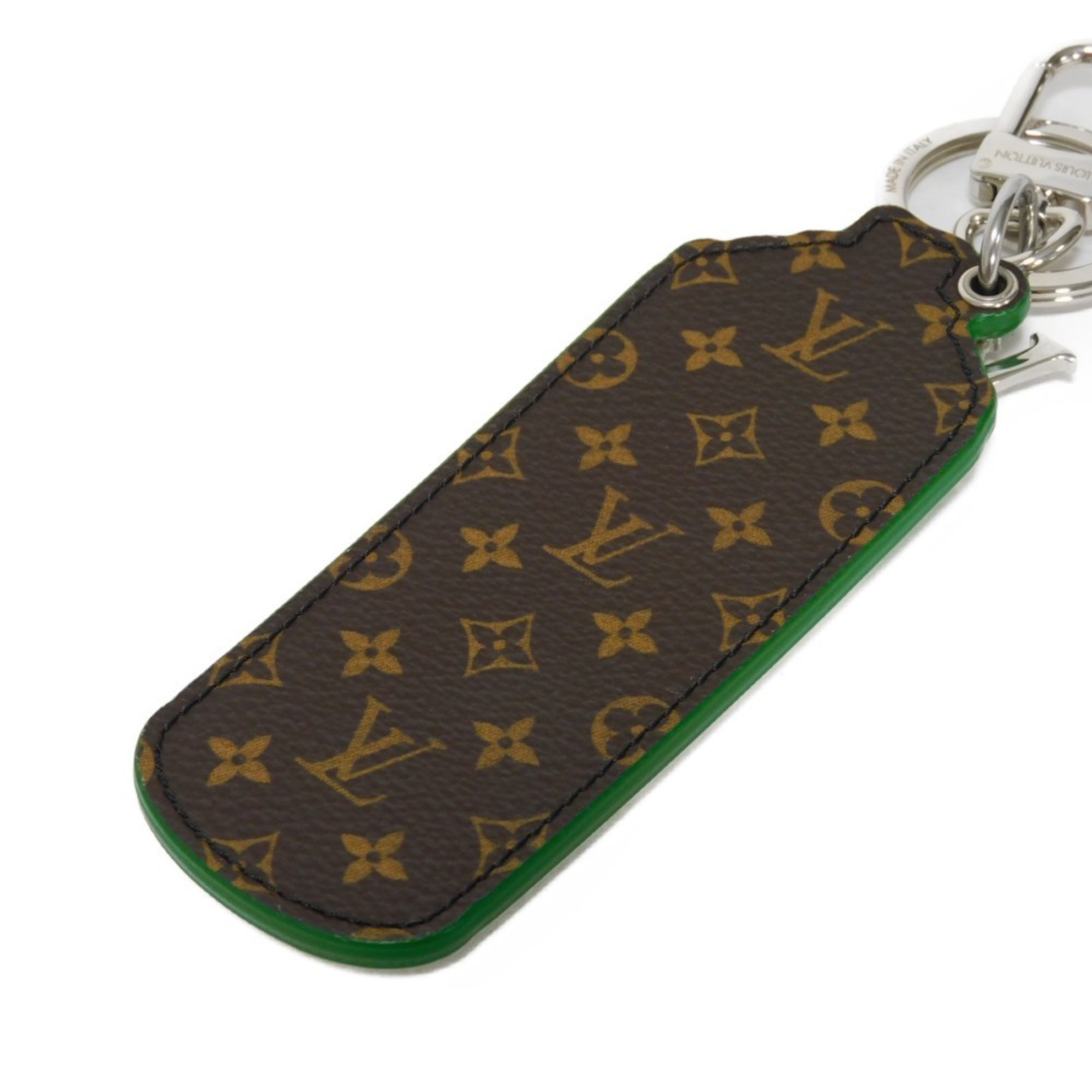 Louis Vuitton LOUIS VUITTON Keychain Portocle LV Paint Virgil Abloh Keyring Bag Charm Monogram Green MP3384 Men's