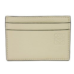 LOEWE Card Case Envelope Pouch Ivory Bicolor Anagram Embossed Goatskin Angora C857P20X01 Men's Women's