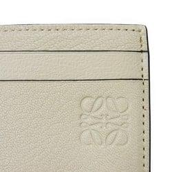 LOEWE Card Case Envelope Pouch Ivory Bicolor Anagram Embossed Goatskin Angora C857P20X01 Men's Women's