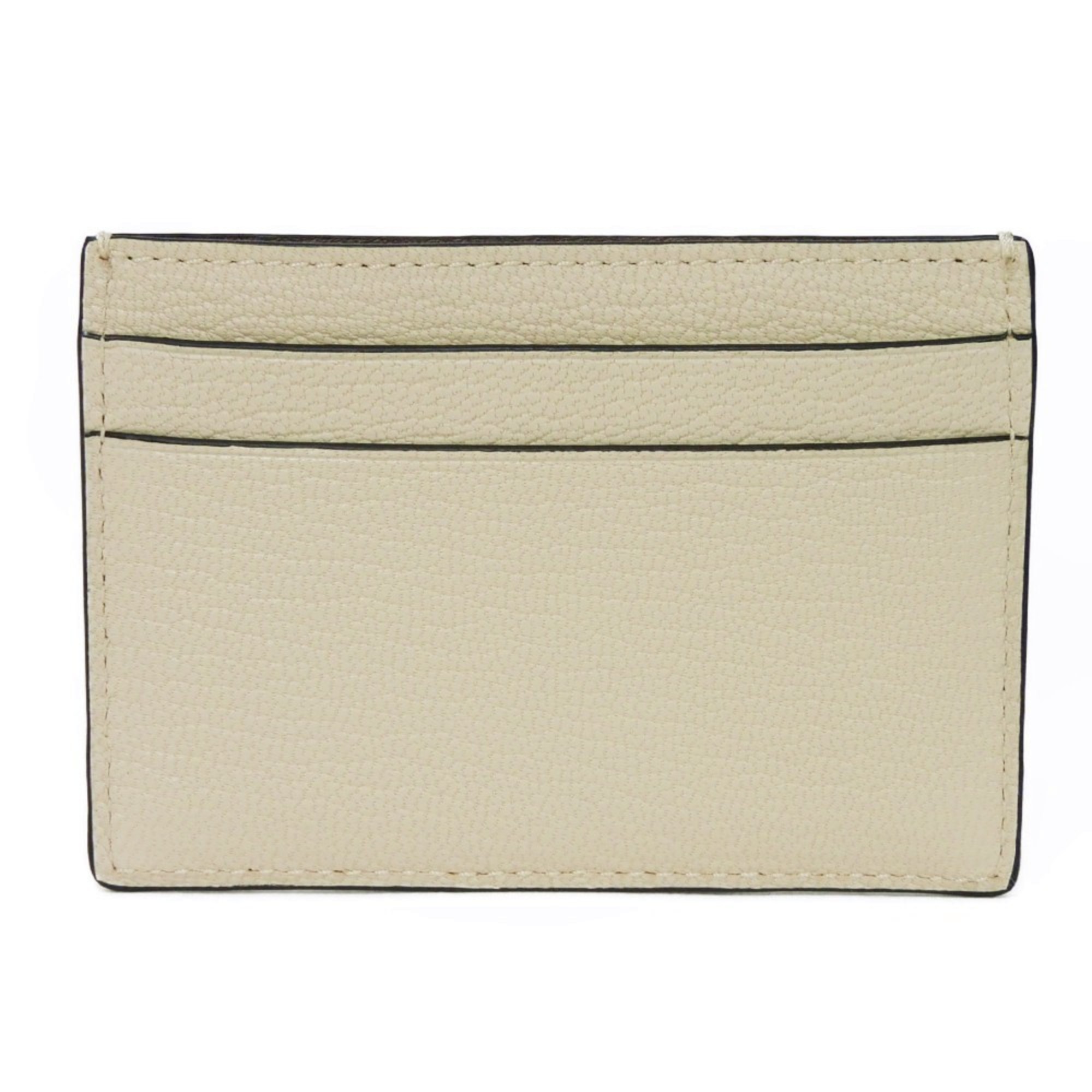 LOEWE Card Case Envelope Pouch Ivory Bicolor Anagram Embossed Goatskin Angora C857P20X01 Men's Women's