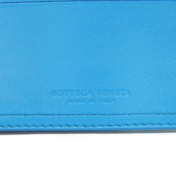 Bottega Veneta Card Case Two-Tone Slide Holder Bordeaux Sky Blue Bicolor RFID IC Chip 578767 Men's