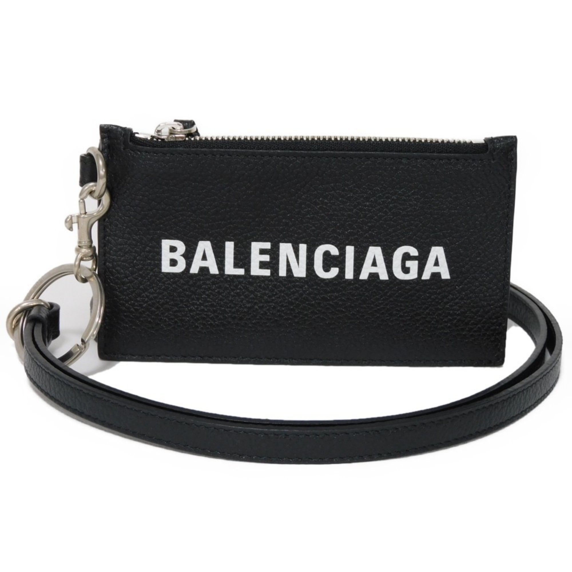 BALENCIAGA Coin Case Cash Card Strap Black Fragment New 594548 0OTV3 1090 Men's