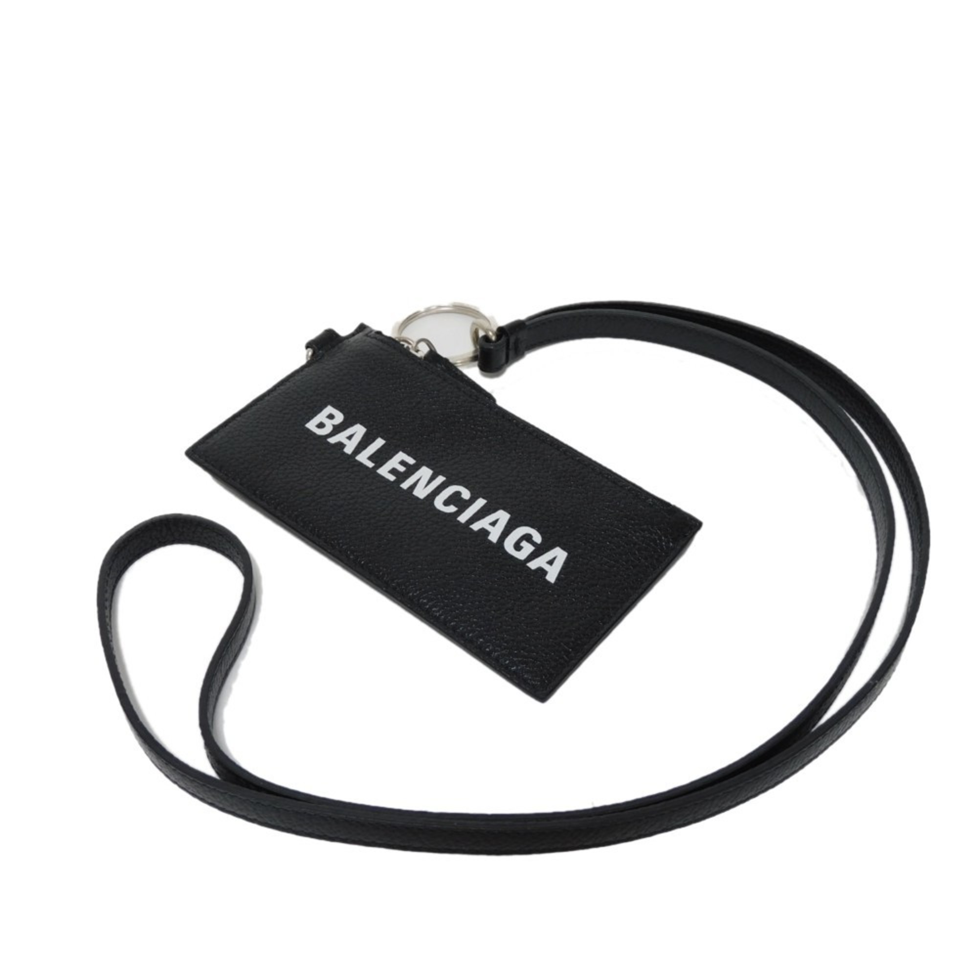 BALENCIAGA Coin Case Cash Card Strap Black Fragment New 594548 0OTV3 1090 Men's