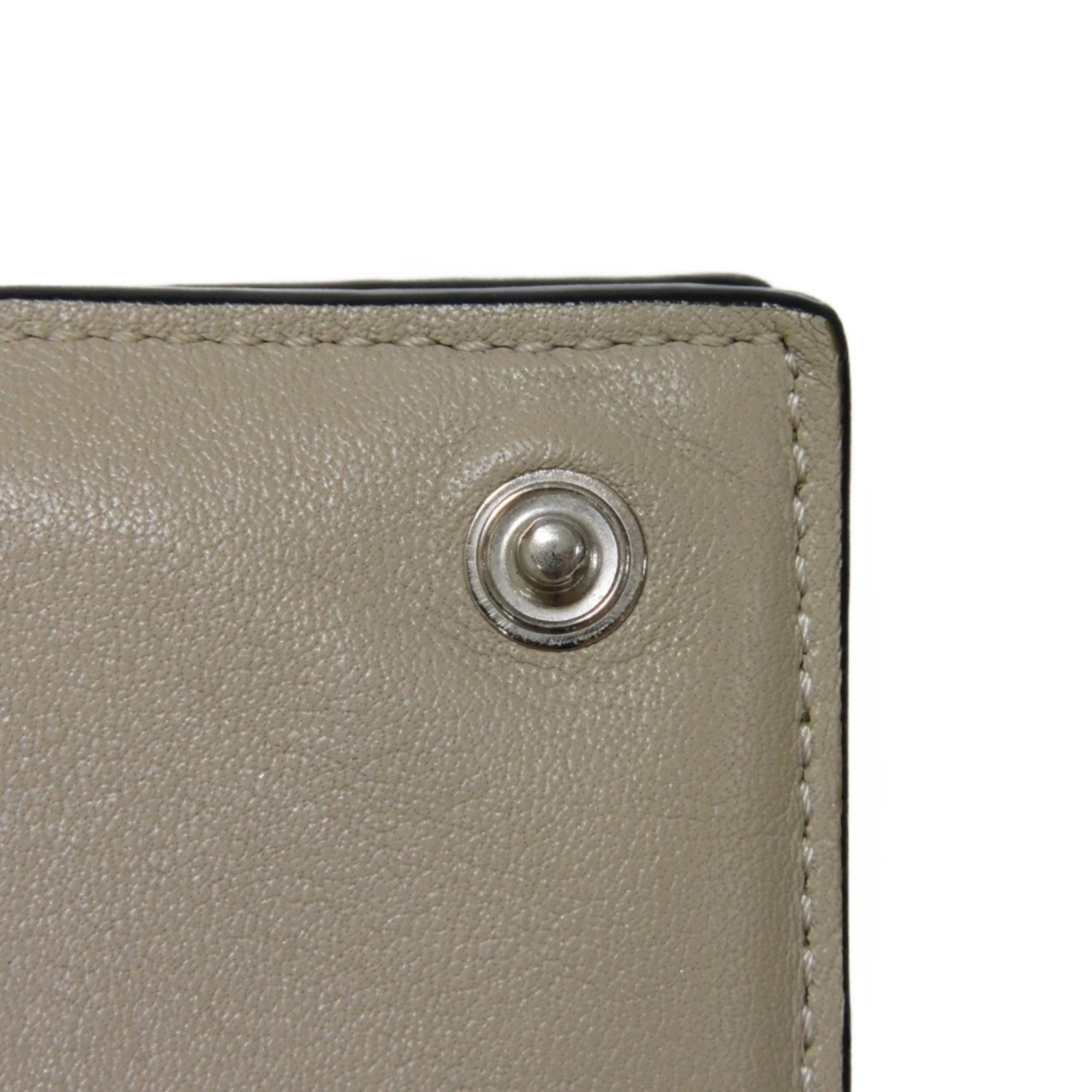 LOEWE Tri-fold Wallet Rosemary Tan Trio Color Compact Anagram C660S26X03 Men's Women's Billfold