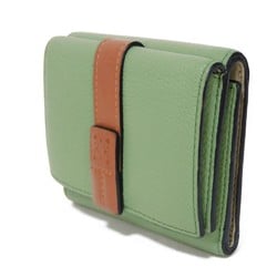 LOEWE Tri-fold Wallet Rosemary Tan Trio Color Compact Anagram C660S26X03 Men's Women's Billfold