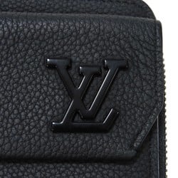 Louis Vuitton LOUIS VUITTON Long Wallet Zippy Dragonne Handle Strap Black RFID LV Aerogram Noir M69831 Men's Billfold