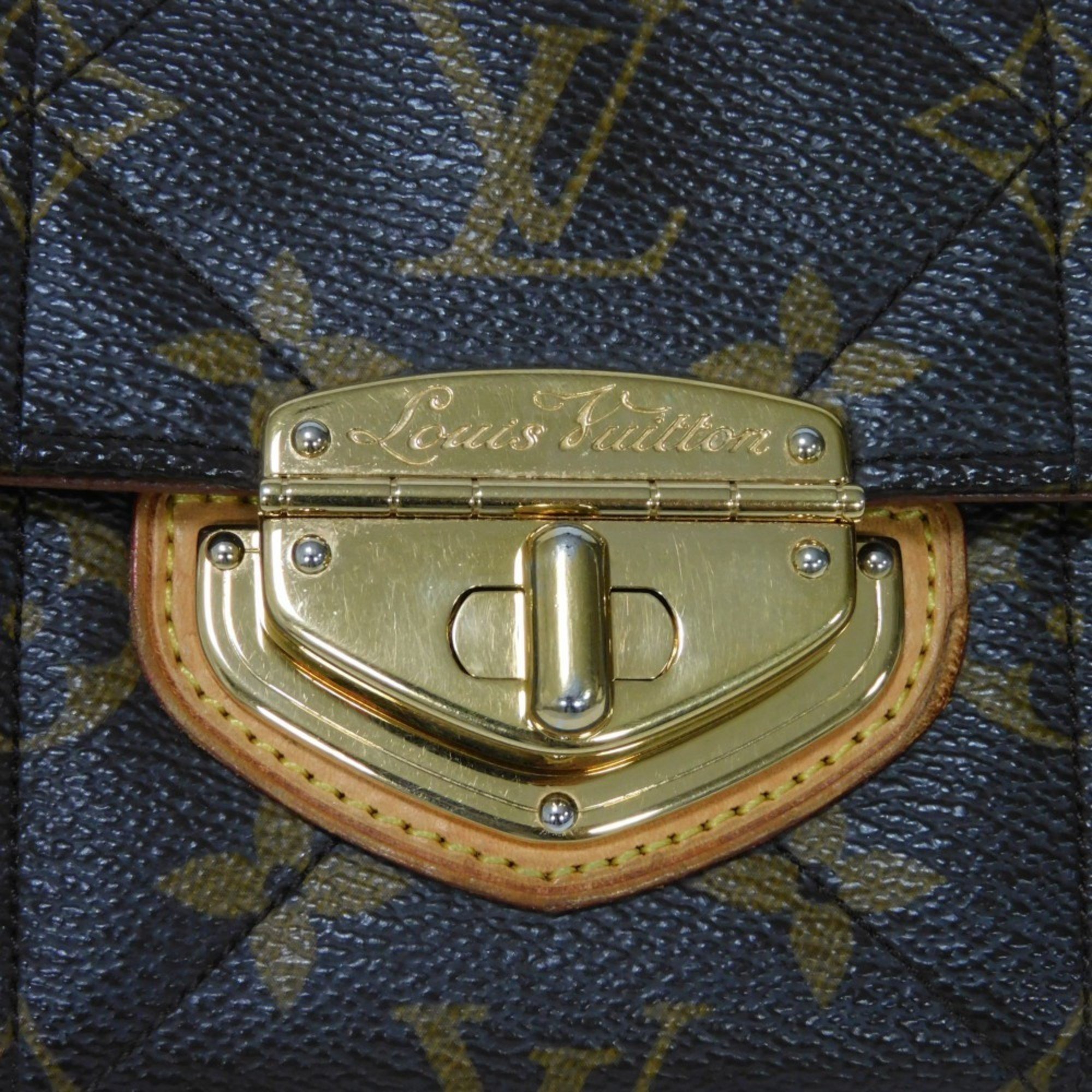 Louis Vuitton LOUIS VUITTON Long Wallet Portefeuille Sarah Turnlock Twistlock Stitch Bifold Monogram Etoile Maron M66556 Men's Women's Billfold