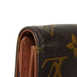 Louis Vuitton LOUIS VUITTON Long Wallet Portefeuille Sarah Turnlock Twistlock Stitch Bifold Monogram Etoile Maron M66556 Men's Women's Billfold