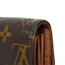 Louis Vuitton LOUIS VUITTON Long Wallet Portefeuille Sarah Turnlock Twistlock Stitch Bifold Monogram Etoile Maron M66556 Men's Women's Billfold