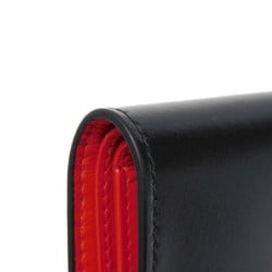 BALENCIAGA Essential Square Fold Wallet Smooth Black Red 664038 23VMY 1065 Men's Billfold