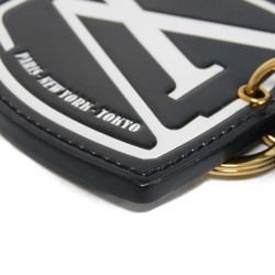 Louis Vuitton LOUIS VUITTON Keychain Porto Cle World Tour Sticker Black Bag Charm Key Ring My LV Noir M63201 Men's Women's