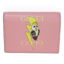 Gucci GUCCI Bi-fold wallet Bananya Compact Banana Lightning Bolt Inazuma Pastel Light Pink 701009 Women's Billfold