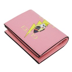 Gucci GUCCI Bi-fold wallet Bananya Compact Banana Lightning Bolt Inazuma Pastel Light Pink 701009 Women's Billfold