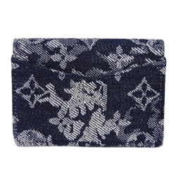 Louis Vuitton Card Case Organizer De Poche Virgil Abloh Monogram Tapestry Navy M80025 Men's