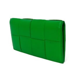 Bottega Veneta Cassette Long Flap Wallet RFID Maxi Intrecciato Paraquito 679844 VBWD2 3724 Men's Billfold