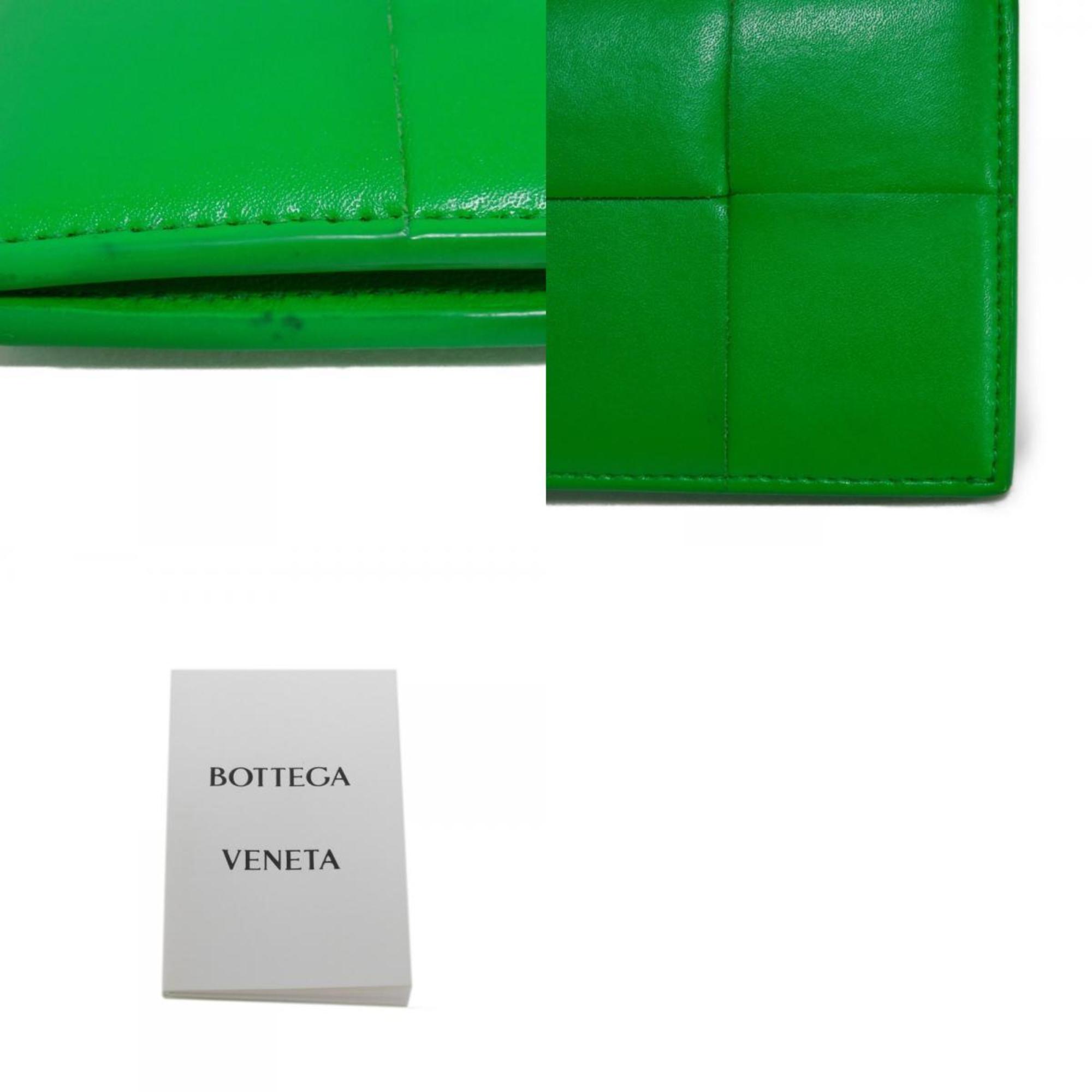 Bottega Veneta Cassette Long Flap Wallet RFID Maxi Intrecciato Paraquito 679844 VBWD2 3724 Men's Billfold